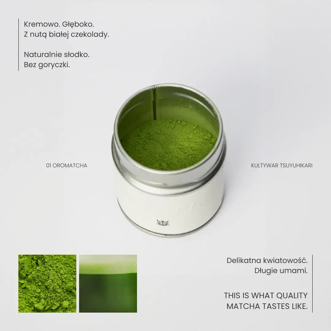 01 Oromatcha – matcha ceremonialna z pierwszego zbioru, puszka 30 g – zdjęcie 5