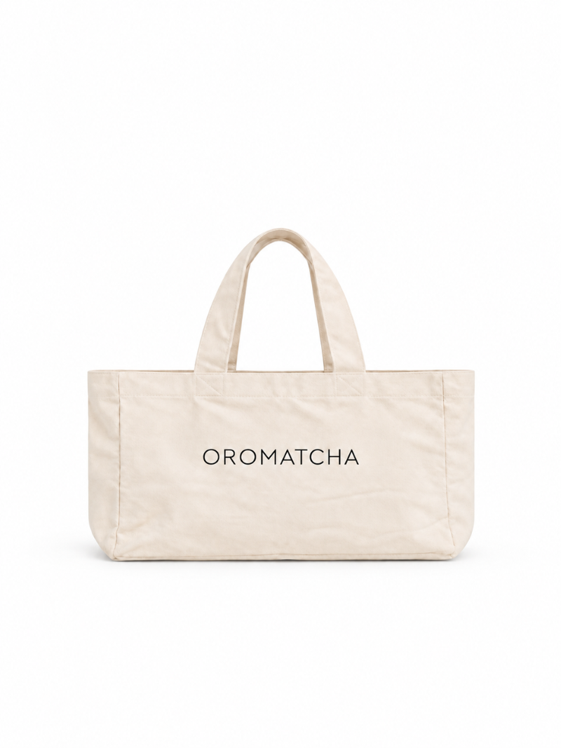OROMATCHA Tote Bag, bawełniana torba z logo